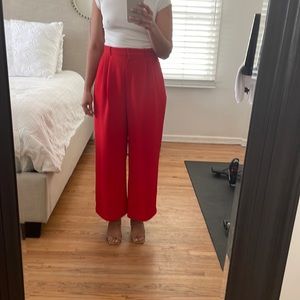 Wilfred red wide leg trousers